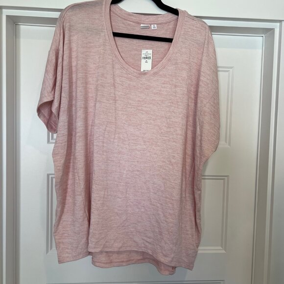 NWT GAP Women’s XL Tall Scoop Neck Short Sleeve Top – Light Pink - Picture 3 of 8